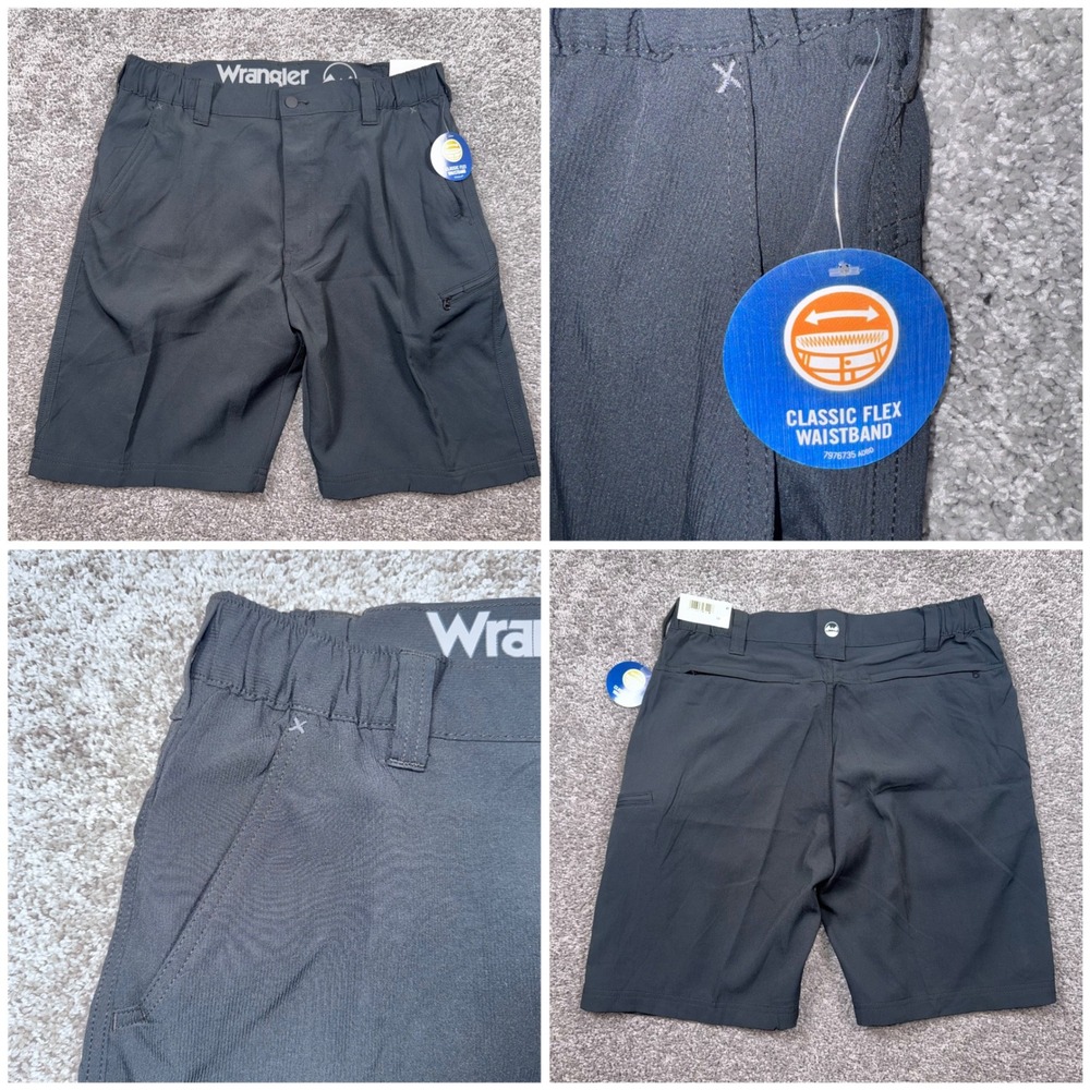 Wrangler ATG All Terrain Gear Shorts Mens Flex Waistband Dark Gray 44 NEW